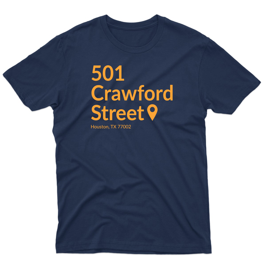 Houston Baseball Stadium Men's T-shirt | Navy