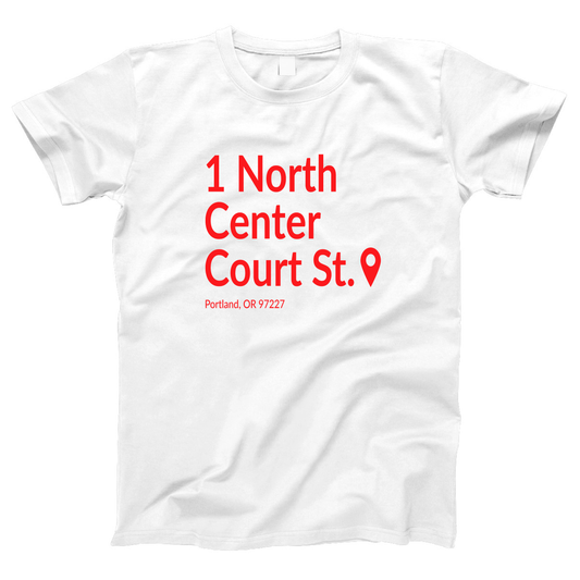 Portland Basketball Stadium Women's T-shirt | White