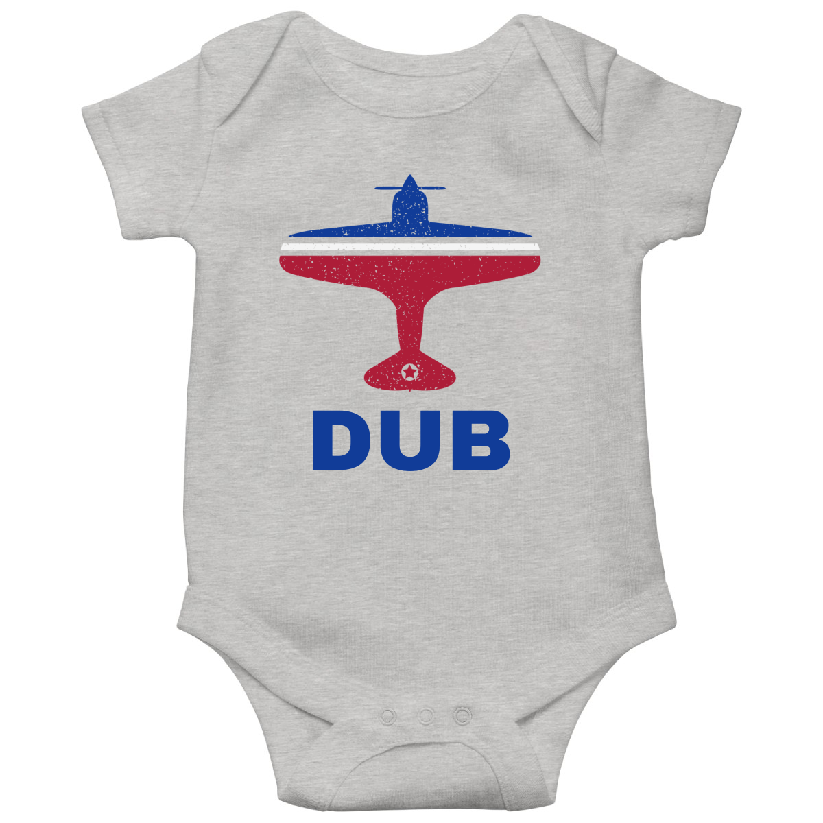 Fly Dublin DUB Airport Baby Bodysuits | Gray