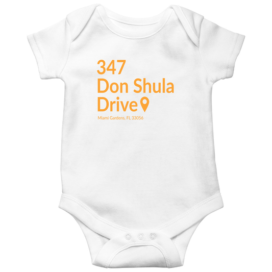 Miami Football Stadium Baby Bodysuits | White