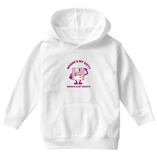 Where is my gift Kids Hoodie | White