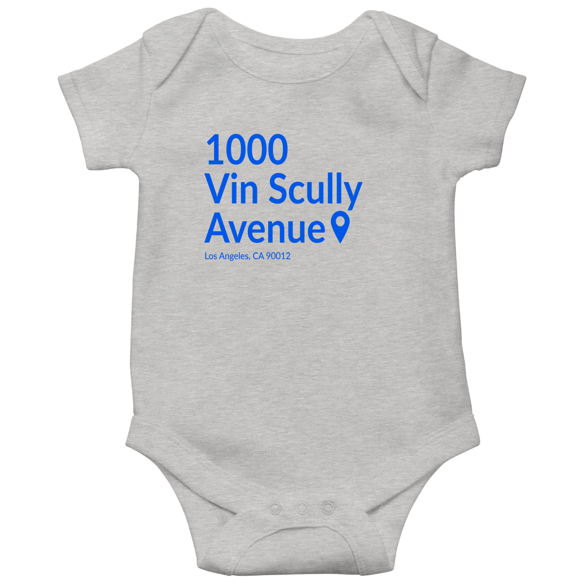 Los Angeles Baseball Stadium Baby Bodysuits | Gray