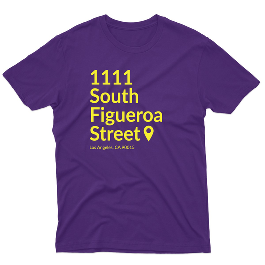 Los Angeles Basketball Stadium Men's T-shirt | Purple