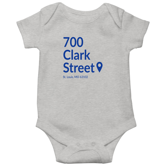 St. Louis Baseball Stadium Baby Bodysuits | Gray