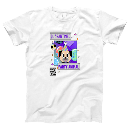 Quarantined Party Animal Women's T-shirt | White