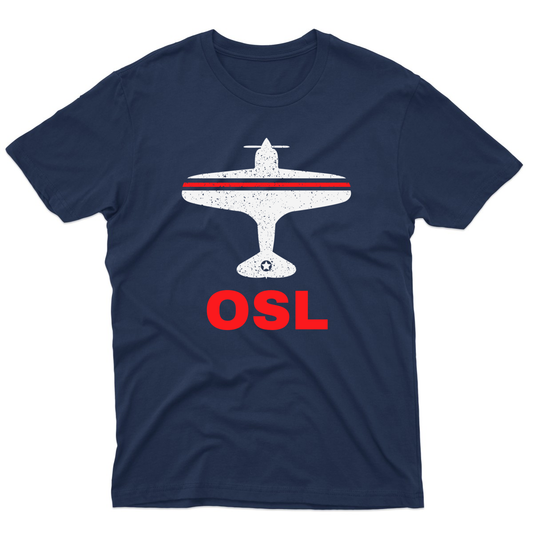 Fly Oslo OSL Airport Men's T-shirt | Navy