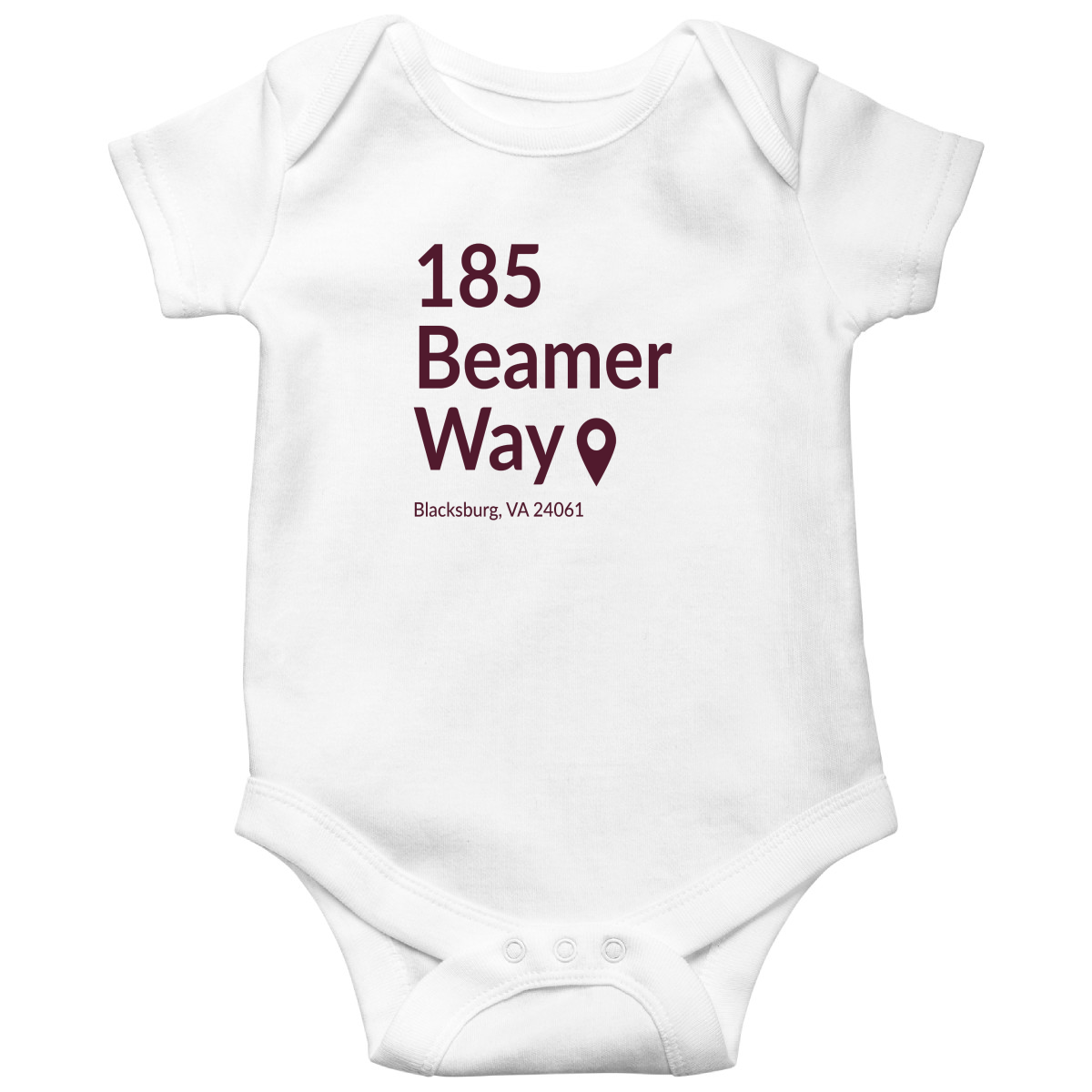Virginia Tech Football Stadium Baby Bodysuits | White