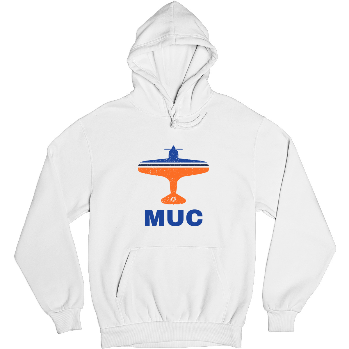 Fly Munich MUC Airport Unisex Hoodie | White