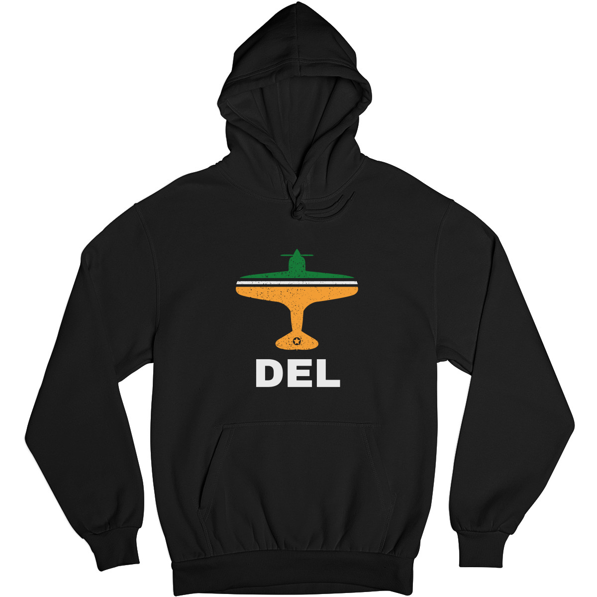 Fly Delhi DEL Airport Unisex Hoodie | Black