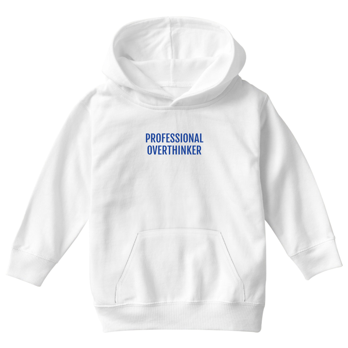 Professional Overthinker Kids Hoodie | White