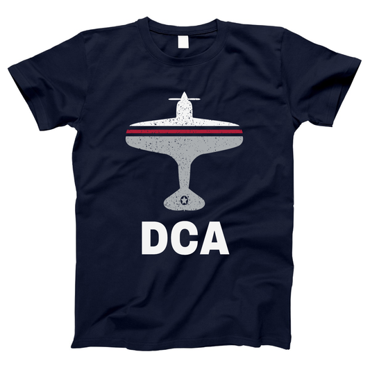 Fly Washington D.C. DCA Airport Women's T-shirt | Navy