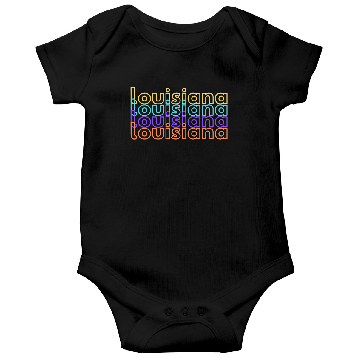 Louisiana Baby Bodysuit | Black