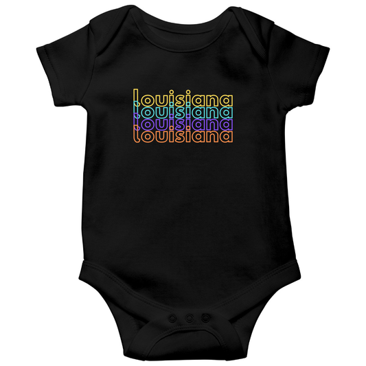 Louisiana Baby Bodysuit | Black