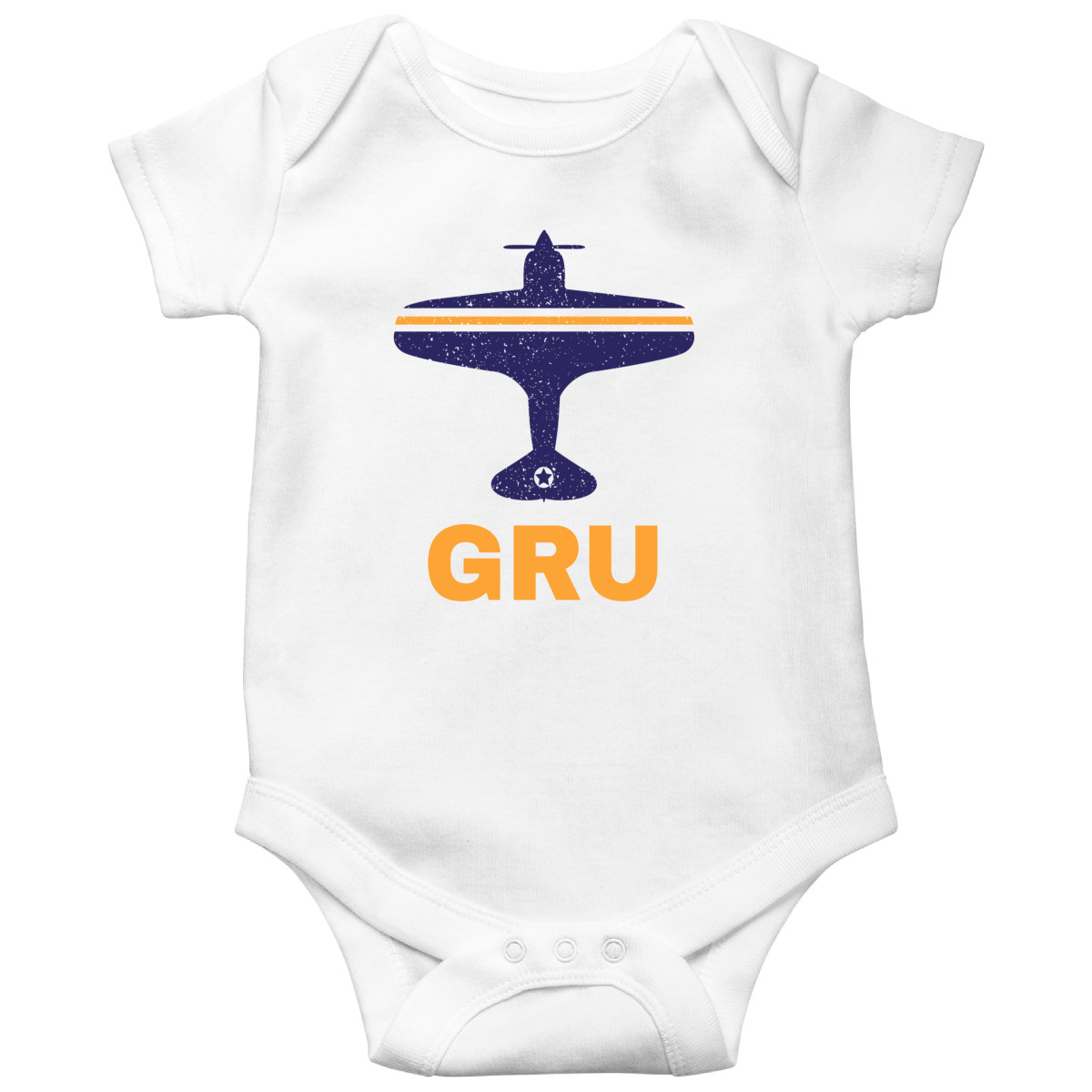 Fly Sao Paulo GRU Airport Baby Bodysuits | White