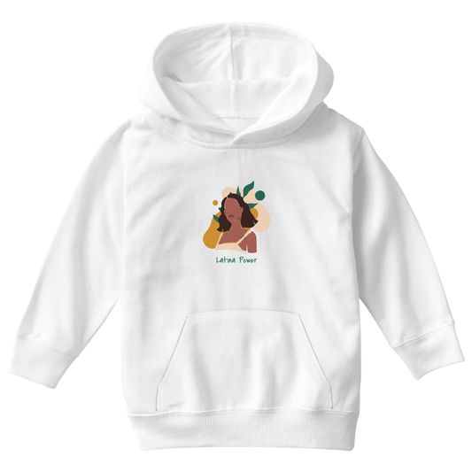 Latina Power Kids Hoodie | White