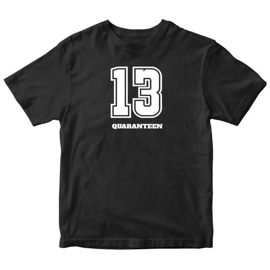 13 QUARANTEEN Kids T-shirt | Black