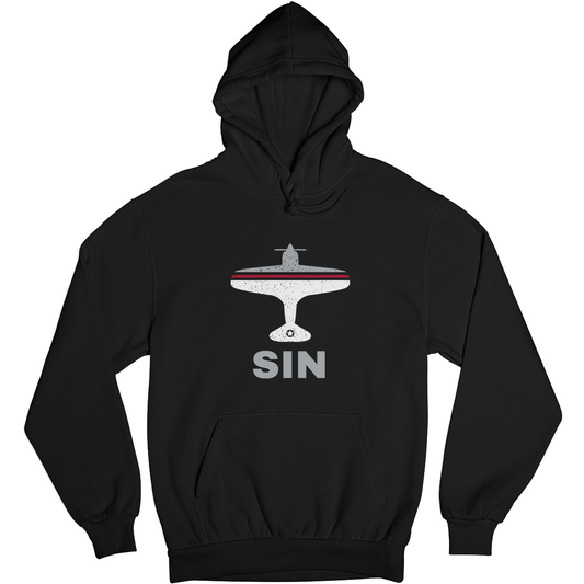 Fly Singapore SIN Airport Unisex Hoodie | Black