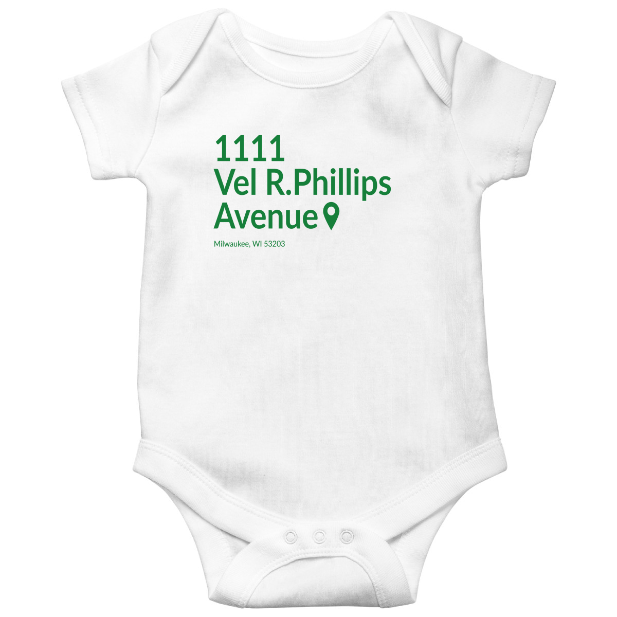 Milwaukee Basketball Stadium Baby Bodysuits | White