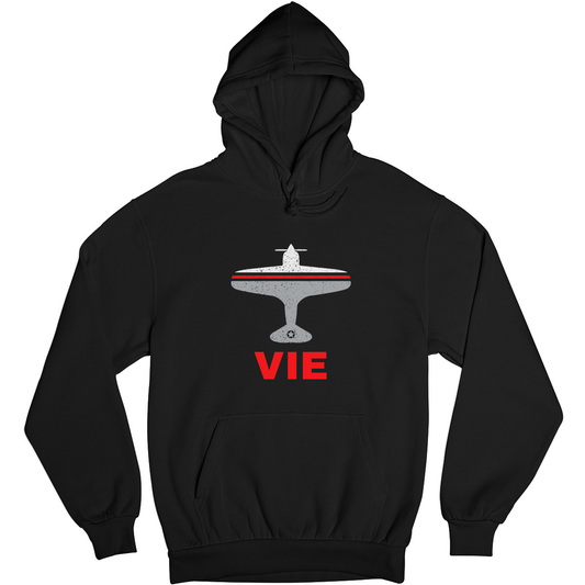 Fly Vienna VIE Airport Unisex Hoodie | Black