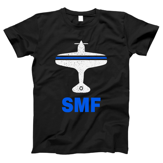 Fly Sacrameto SMF Airport Women's T-shirt | Black