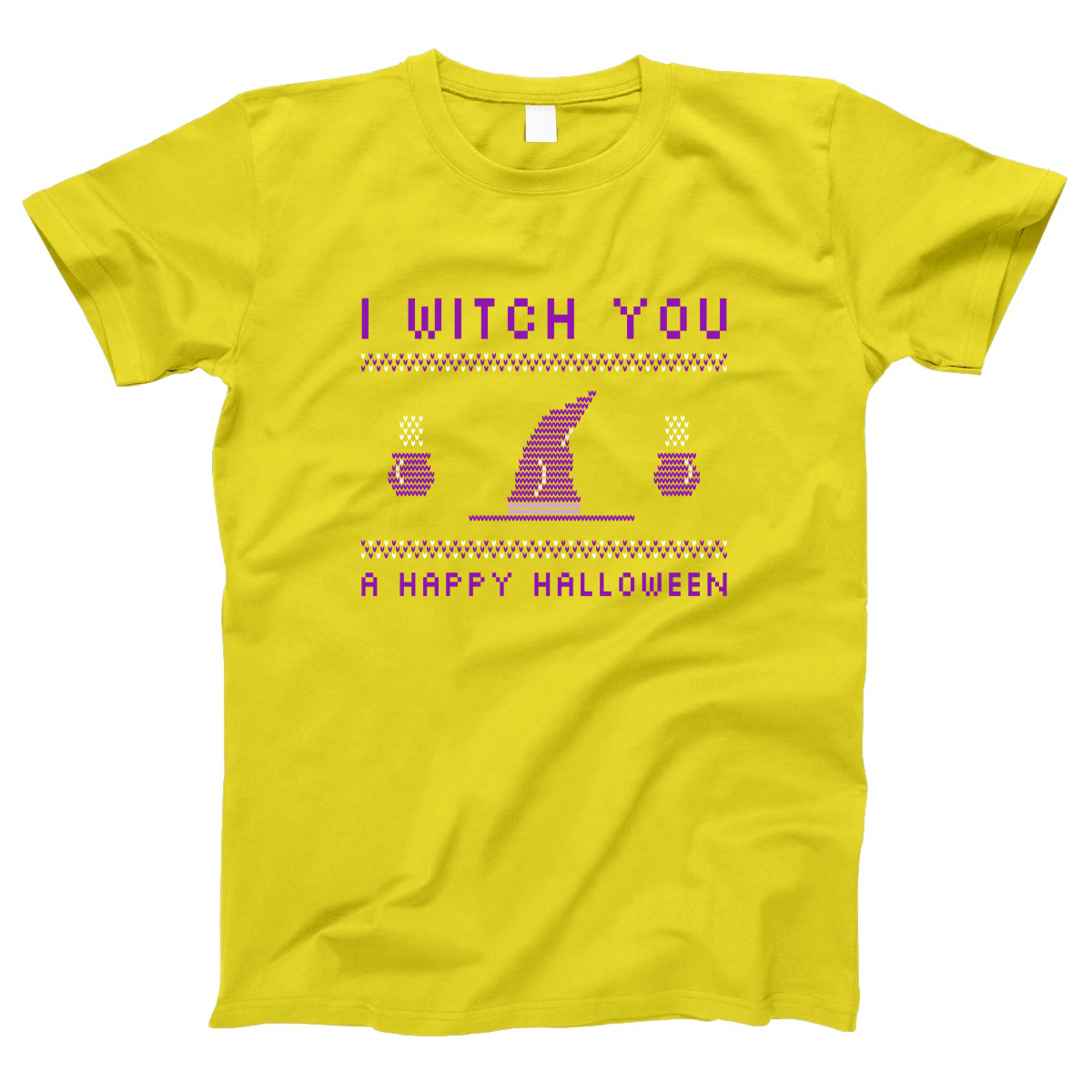 I Witch You a Happy Halloween Women's T-shirt | Yellow