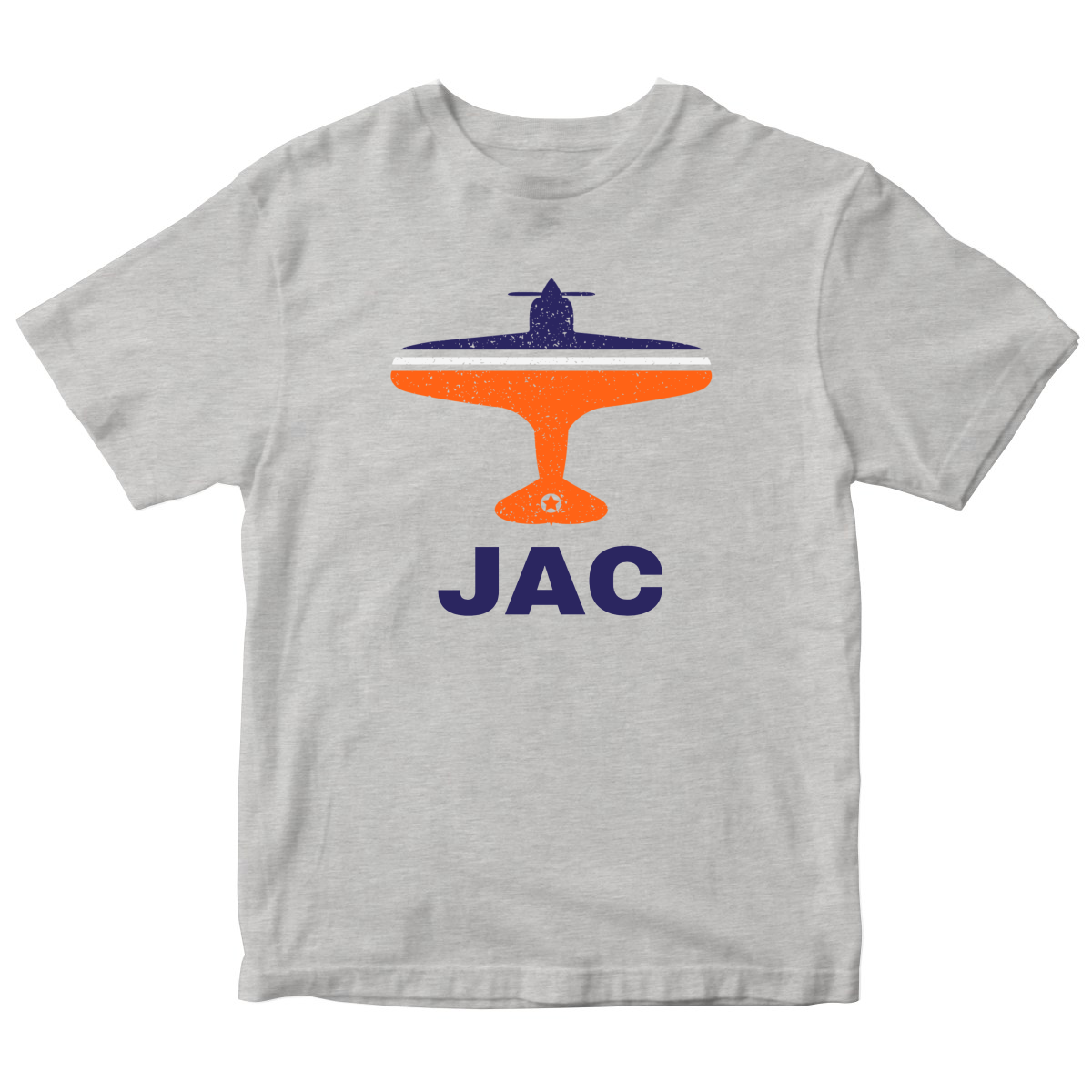 Fly Jackson Hole JAC Airport Kids T-shirt | Gray