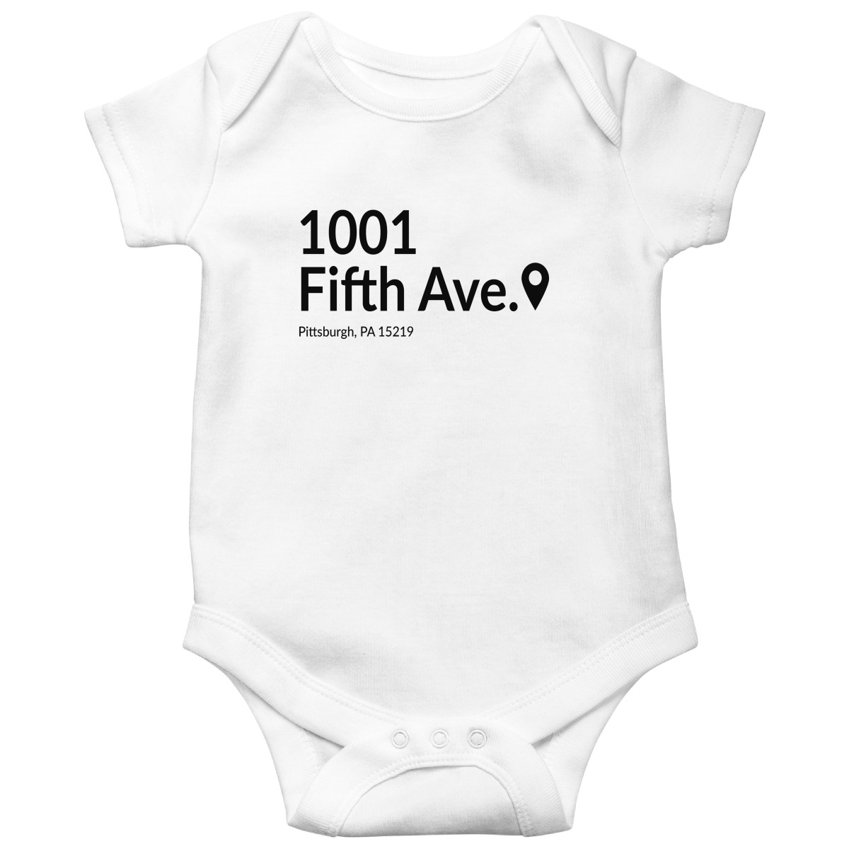 Pittsburgh Hockey Stadium Baby Bodysuits | White