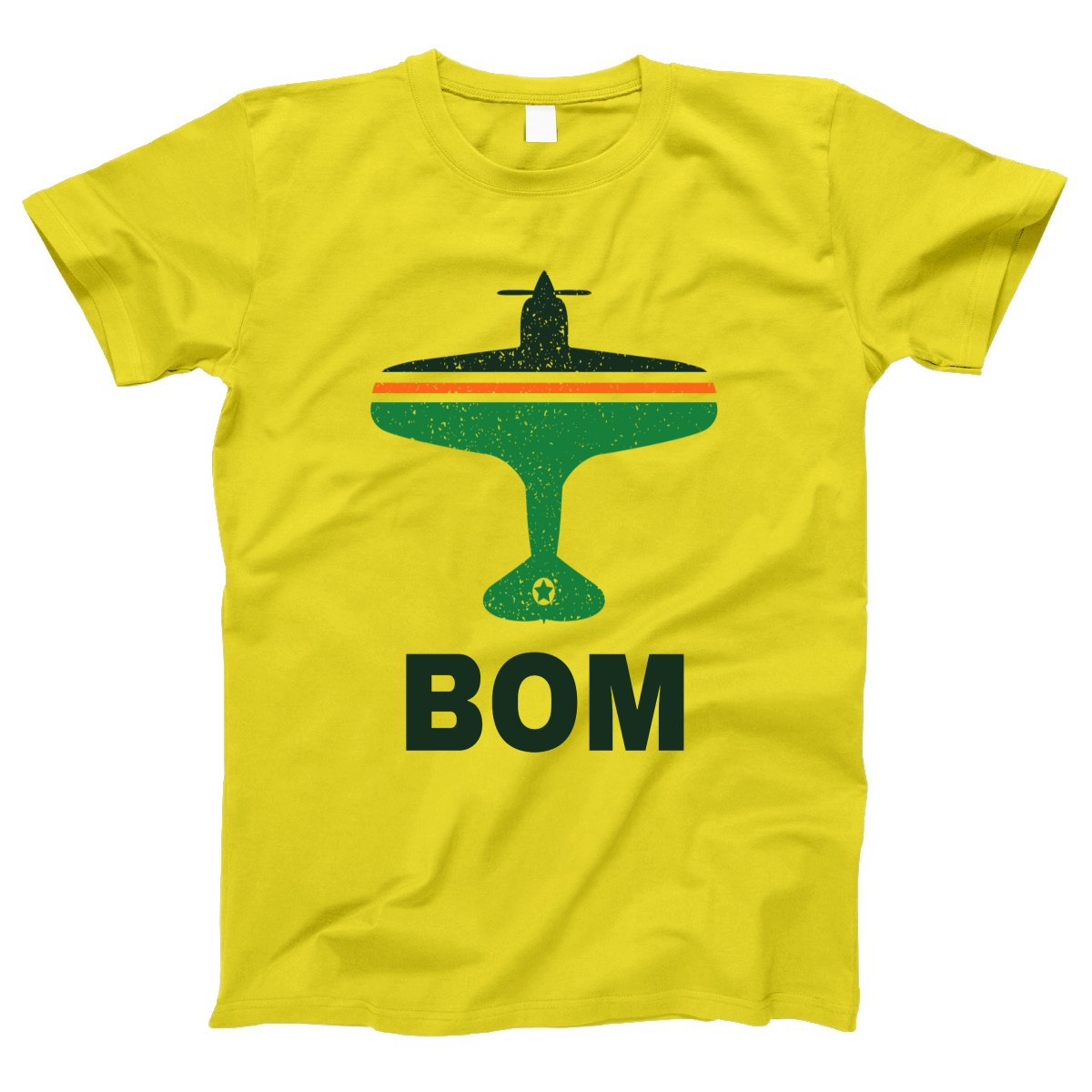 Fly Mumbai BOM Airport Women's T-shirt | Yellow