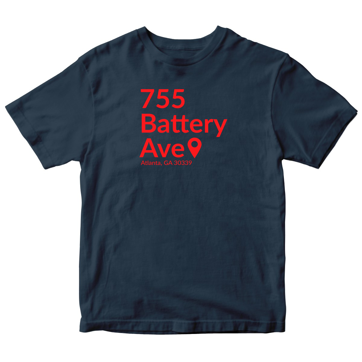 Atlanta Baseball Stadium Toddler T-shirt | Maroon