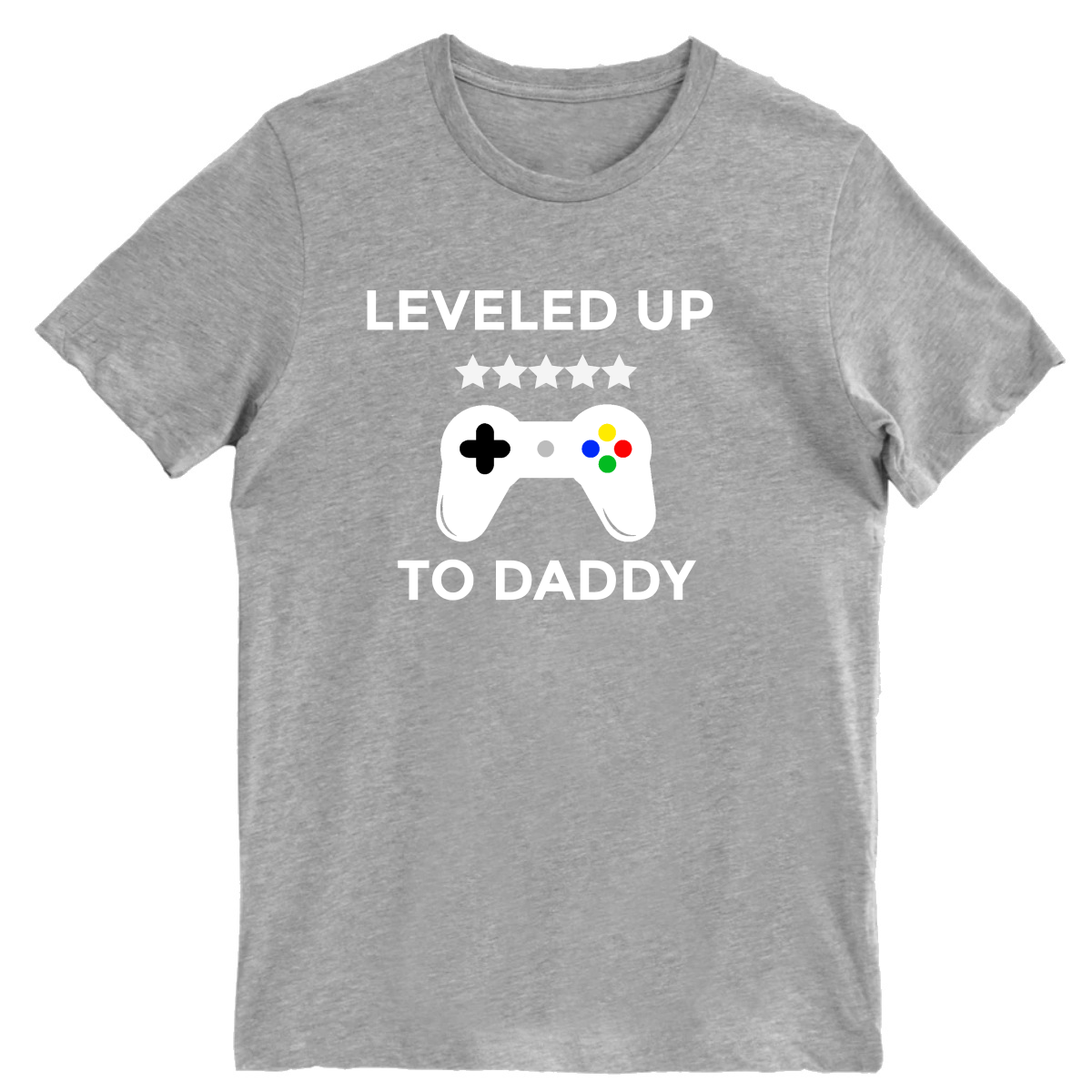 LEVELED UP TO DADDY Men's T-shirt | Gray