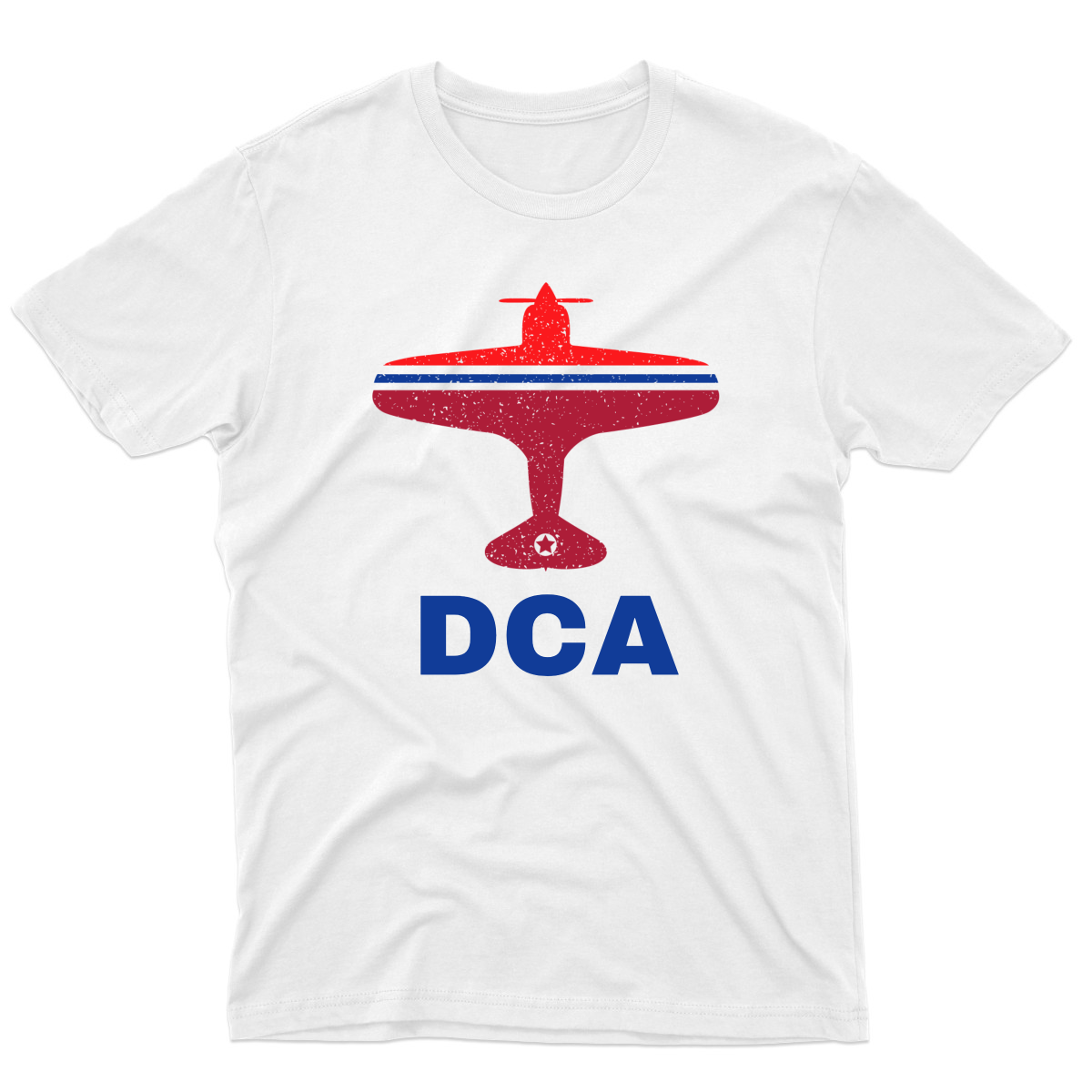 Fly Washington D.C. DCA Airport Men's T-shirt | White