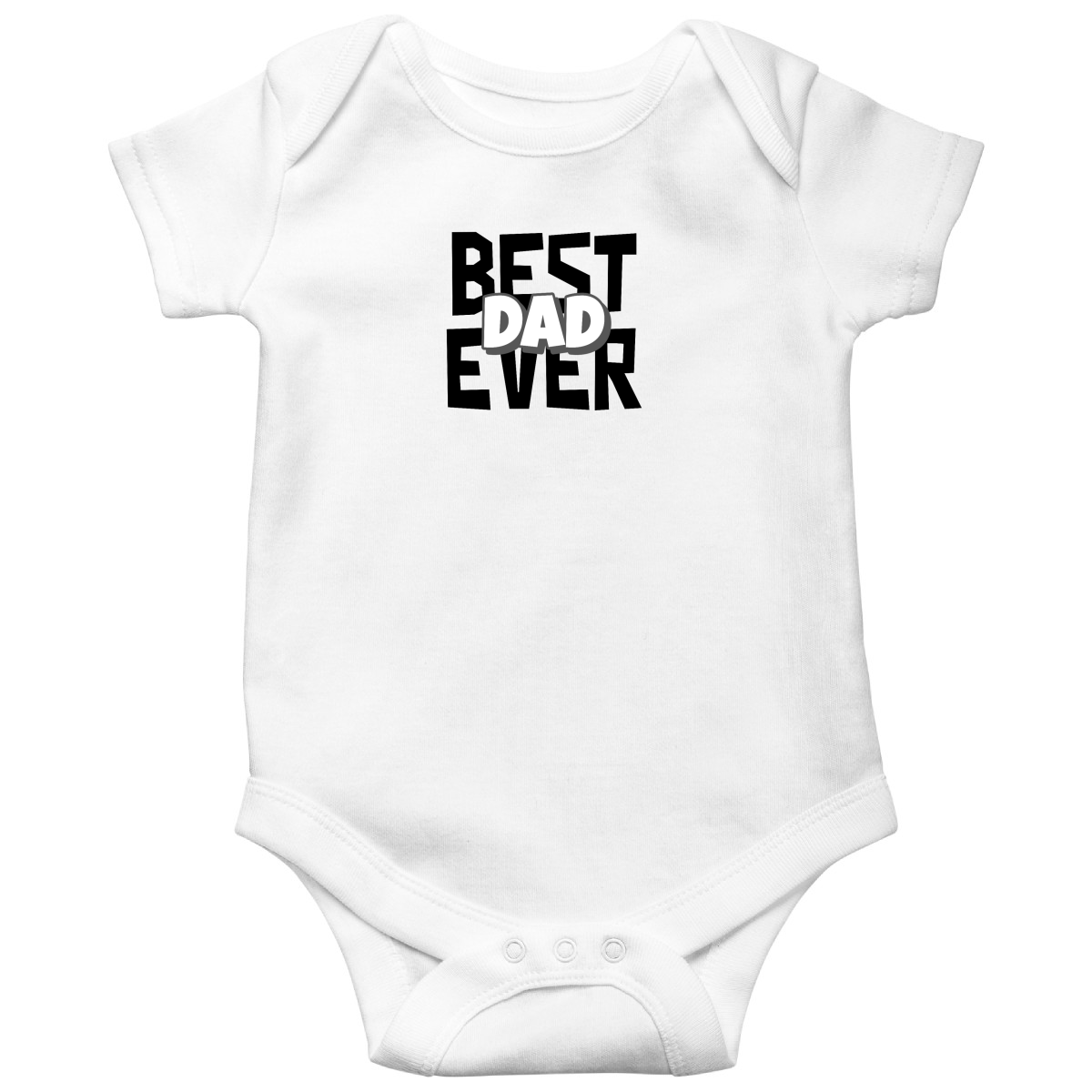 Best Dad Ever Baby Bodysuits | White