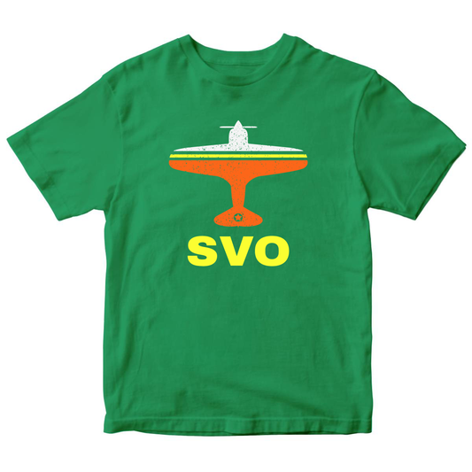 Fly Moscow SVO Airport Kids T-shirt | Green