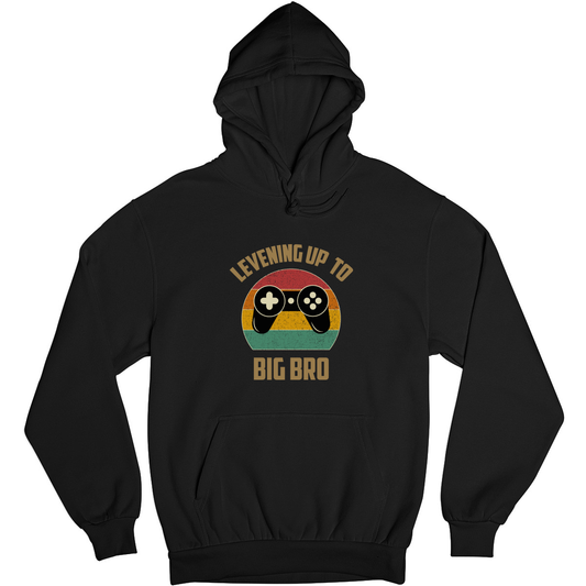 Leveling Up To Big Bro-2 Unisex Hoodie | Black