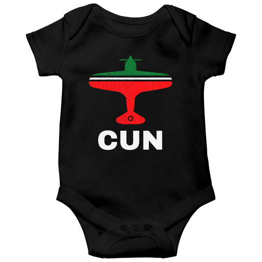 Fly Cancun CUN Airport Baby Bodysuits | Black