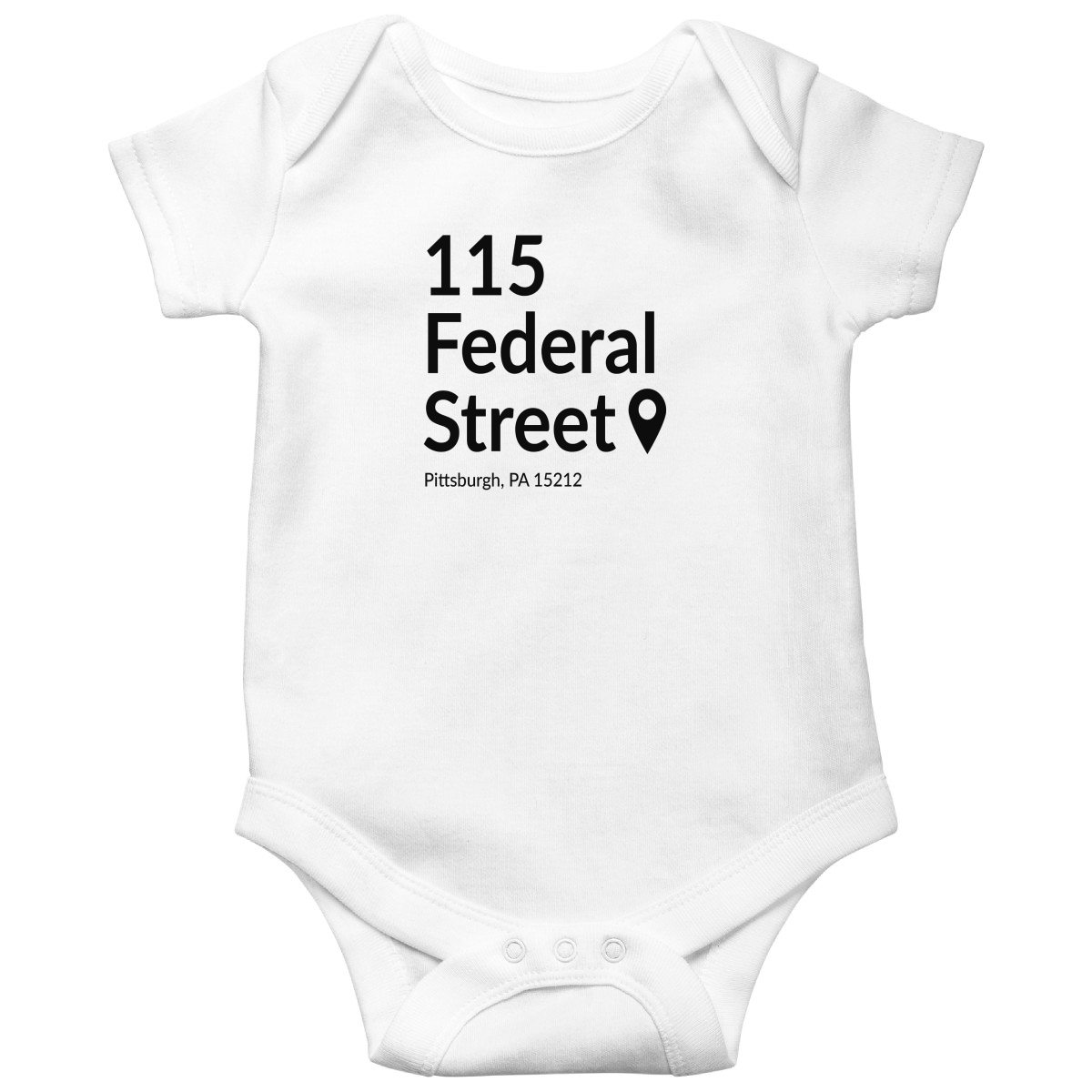 Pittsburgh Baseball Stadium Baby Bodysuits | White