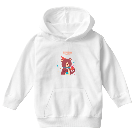 Happy (social distanced) birthday for me Kids Hoodie | White