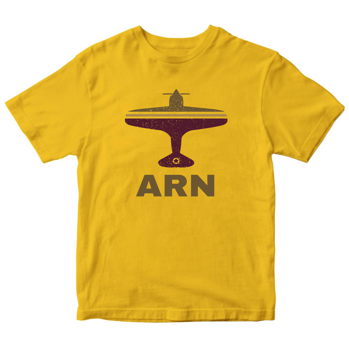 Fly Stockholm ARN Airport Kids T-shirt | Yellow