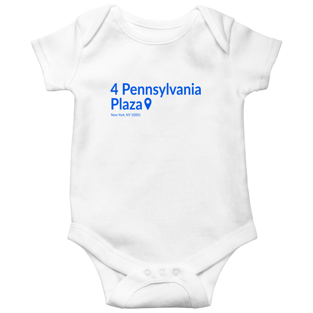 New York Basketball Stadium Baby Bodysuits | White