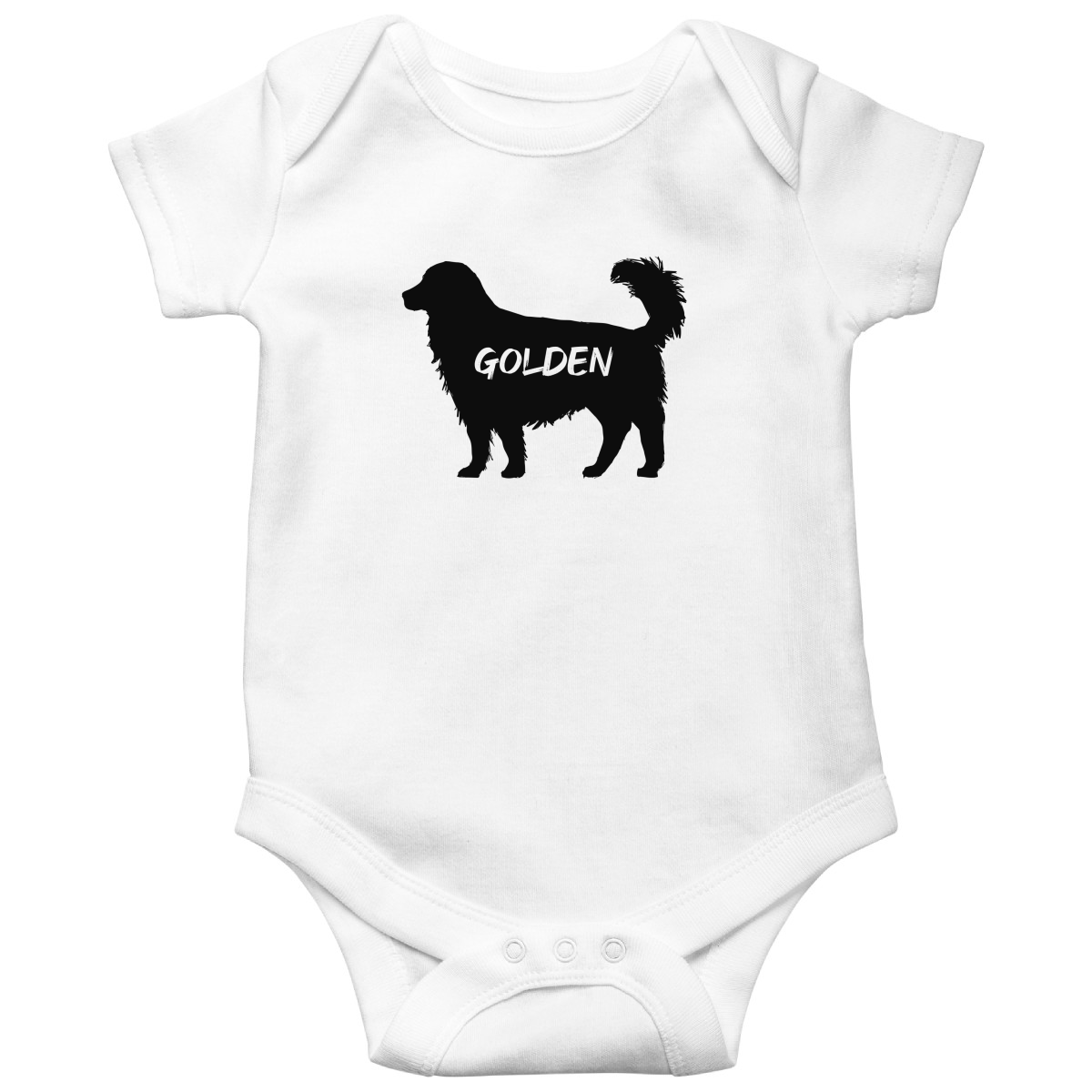 Golden Retriever Baby Bodysuits | White