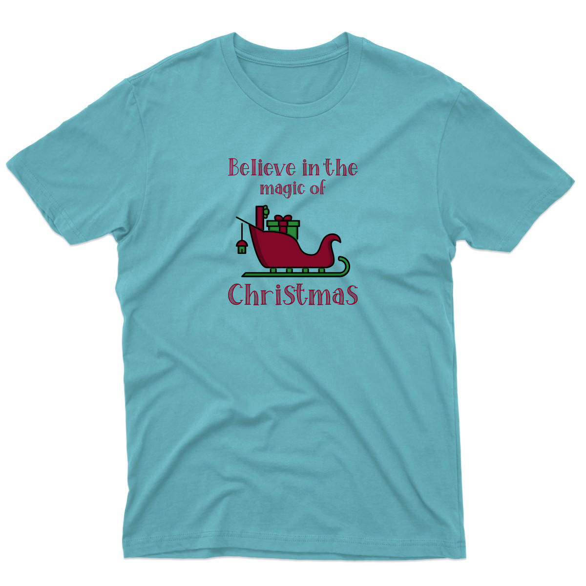 Believe in the Magic of Christmas Men's T-shirt | Turquoise