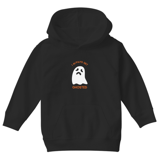I Always Get Ghosted Kids Hoodie | Black