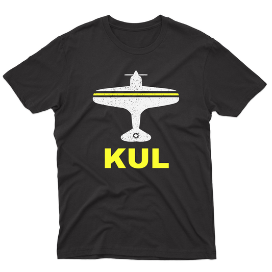 Fly Kuala Lumpur KUL Airport Men's T-shirt | Black