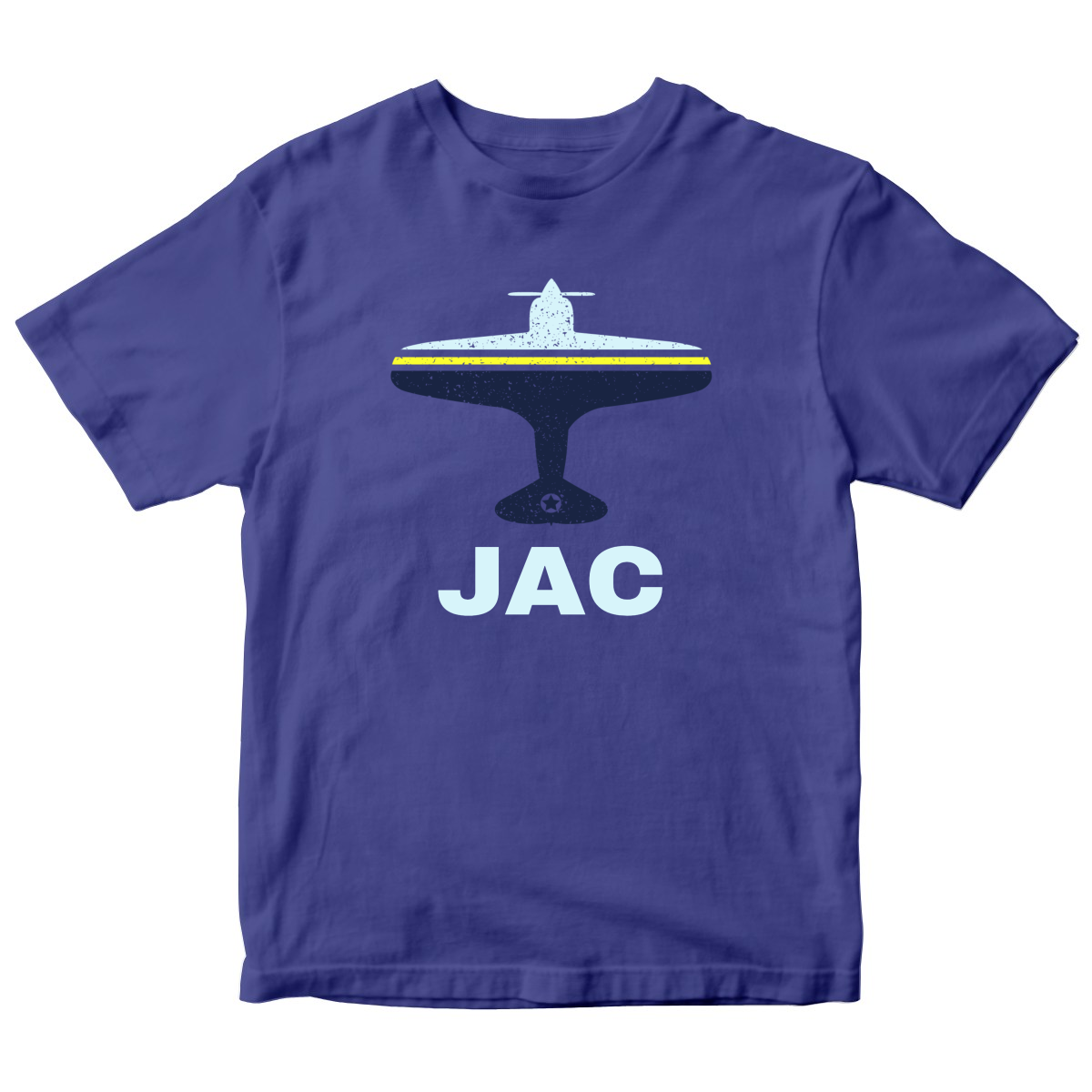 Fly Jackson Hole JAC Airport Kids T-shirt | Blue