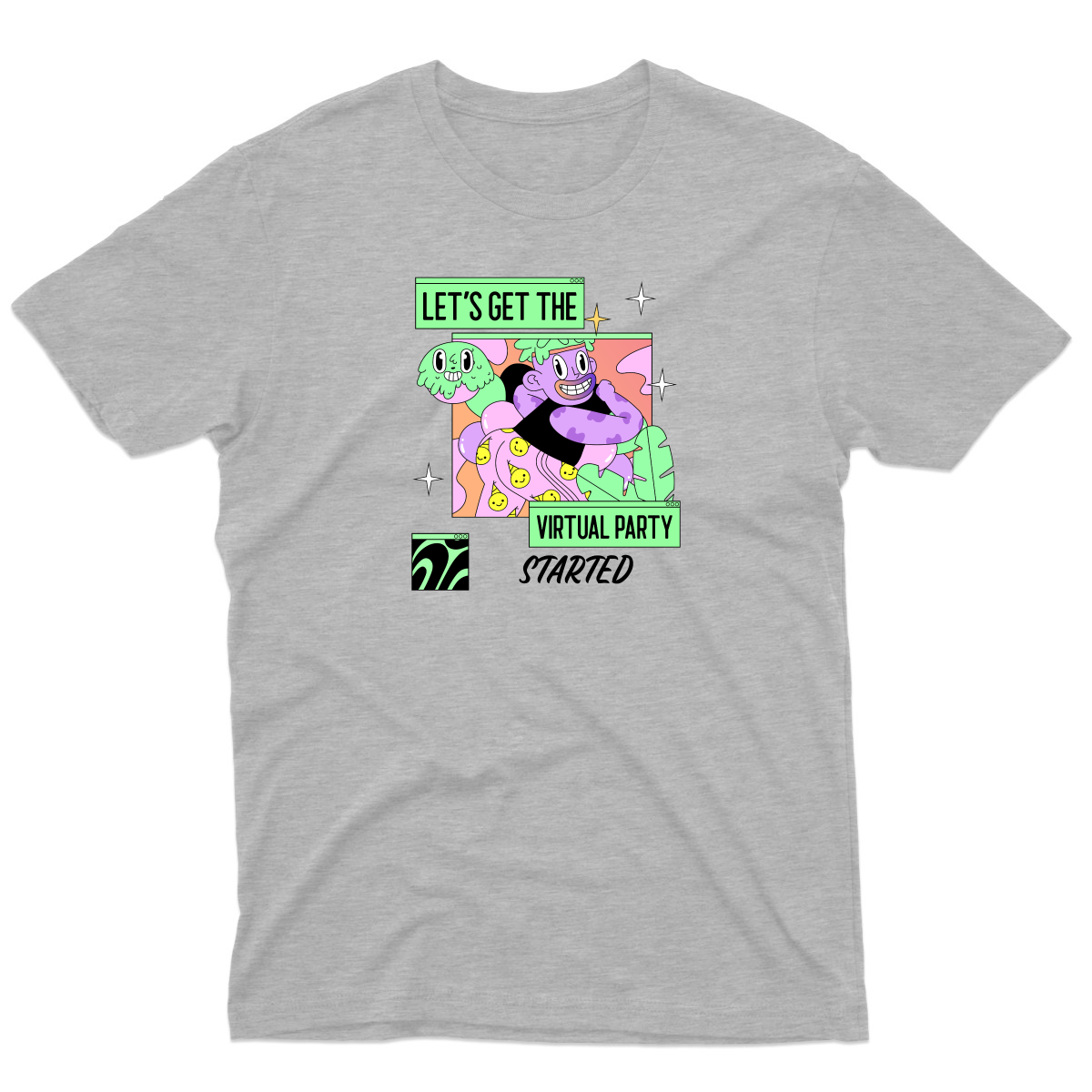 Let's get the virtual party started Men's T-shirt | Gray