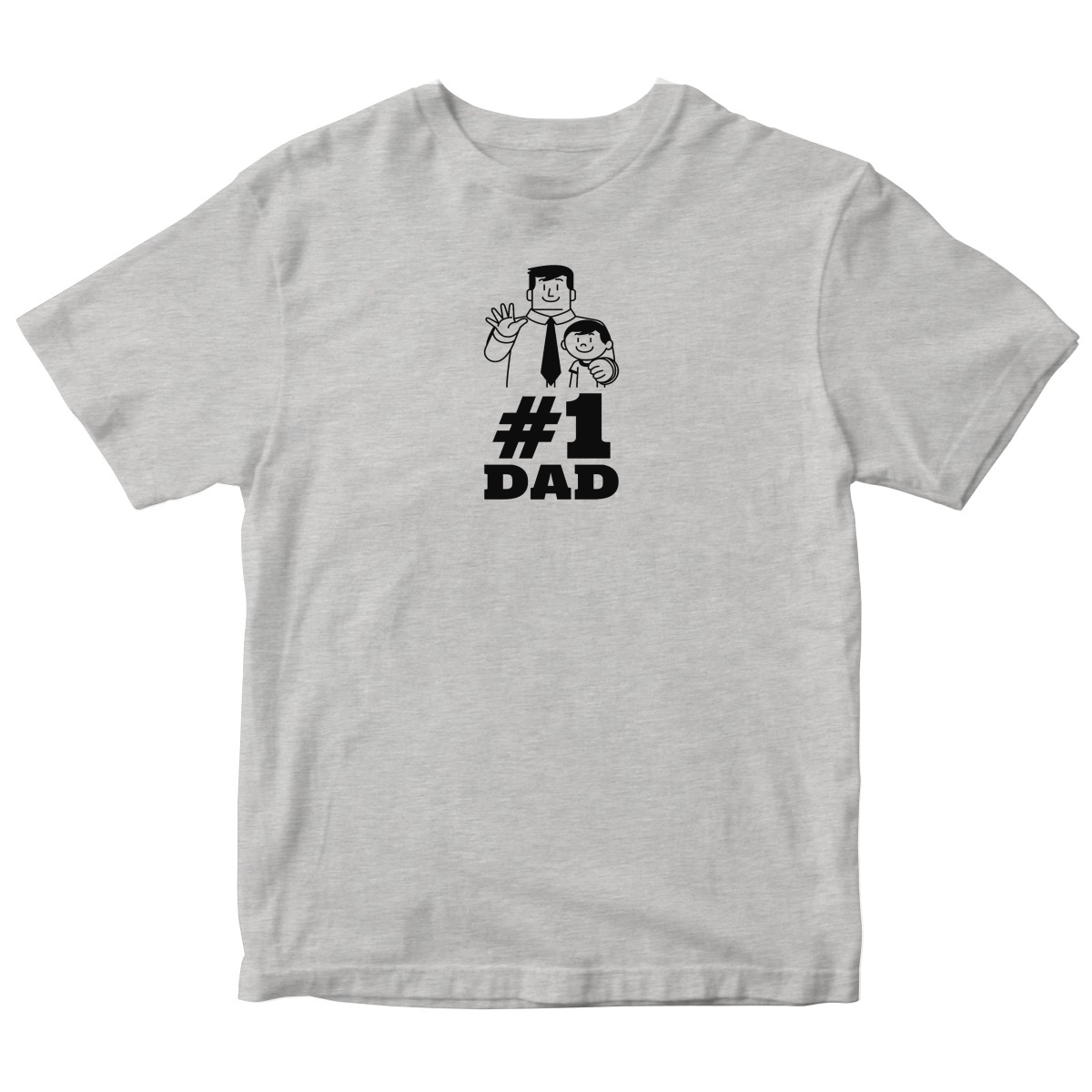 #1 Dad Toddler T-shirt | Gray