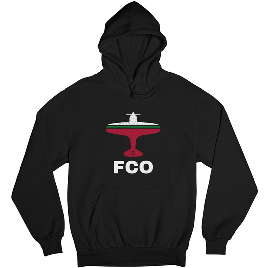 Fly Rome FCO Airport Unisex Hoodie | Black
