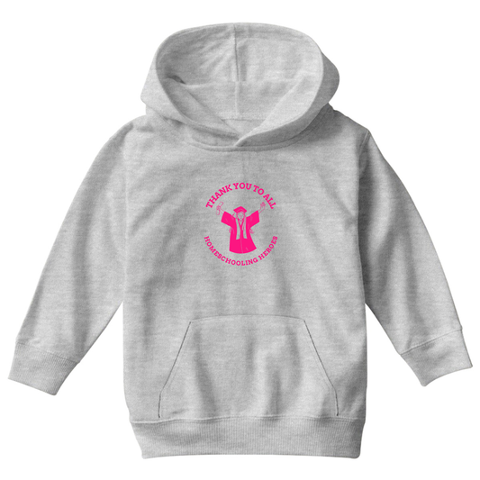 Homeschooling Heroes Kids Hoodie | Gray