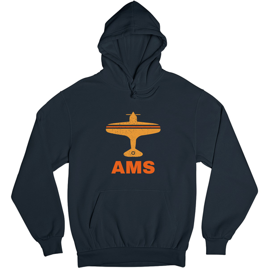 Fly Amsterdam AMS Airport Unisex Hoodie | Navy