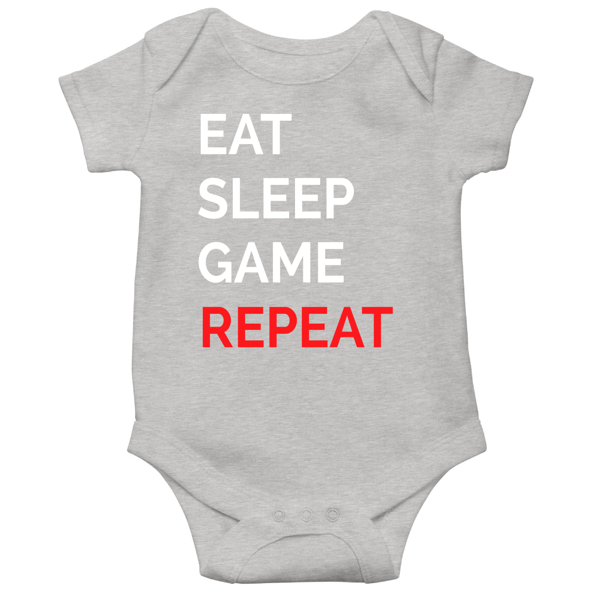 Eat Sleep Game Repeat Baby Bodysuits